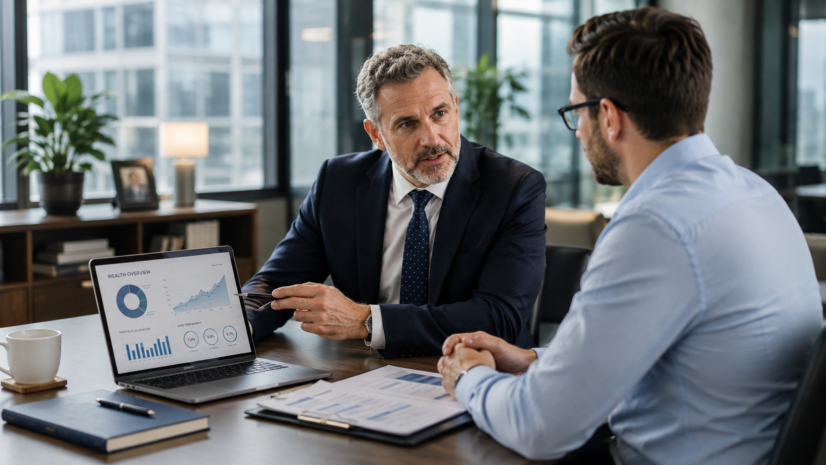 An adviser-client conversation.